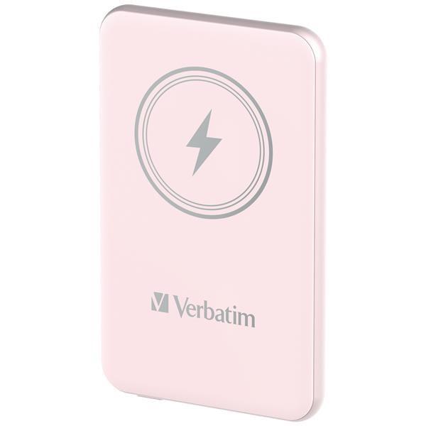 VERBATIM Powerbanka Charge &quot;n&quot; Go, Magnetická, 5000 mAh, USB-C, Růžová1