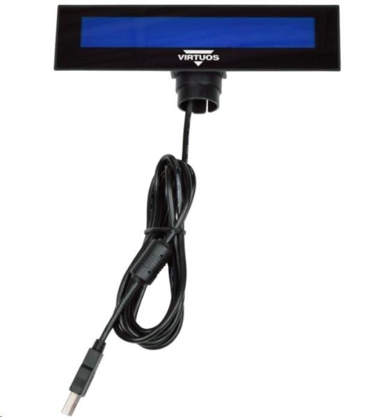 Virtuos LCD zákaznický displej Virtuos FL-2026MB 2x20,  USB,  černý1