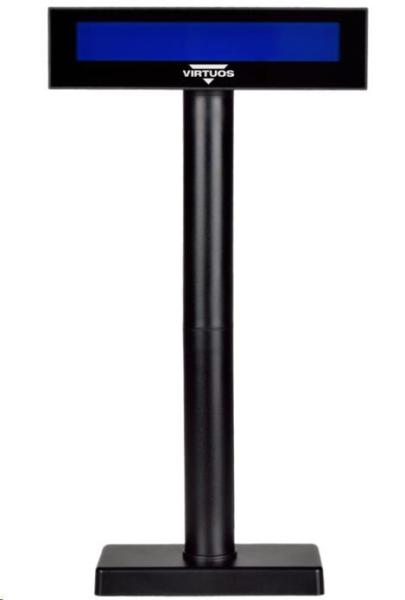 Virtuos LCD zákaznický displej Virtuos FL-2026MB 2x20,  USB,  černý0
