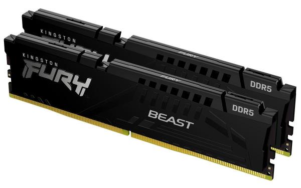 KINGSTON DIMM DDR5 64GB (Kit of 2) 6400MT/ s CL32 ECC FURY Beast XMP Černá