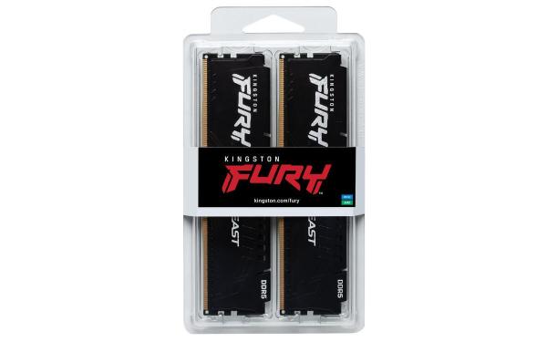 KINGSTON DIMM DDR5 64GB (Kit of 2) 6400MT/ s CL32 ECC FURY Beast XMP Černá1