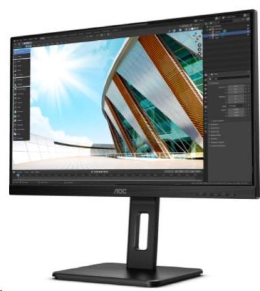 AOC MT IPS LCD WLED 27" U27P2CA - IPS panel, 3840x2160, 2xHDMI, DP. USB-C, USB, repro, pivot1