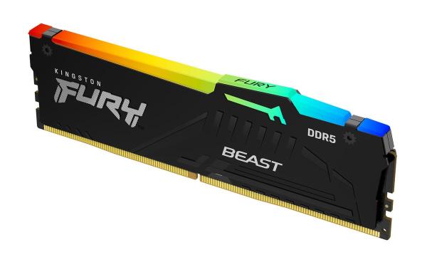 KINGSTON DIMM DDR5 16GB 6000MT/s CL30 Non-ECC FURY Beast RGB EXPO, Černá1