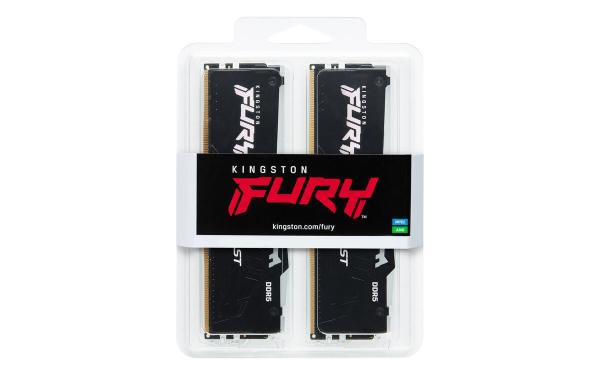 KINGSTON DIMM DDR5 64GB (Kit of 2) 6000MT/s CL30 Non-ECC FURY Beast RGB EXPO, Černá2