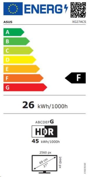 ASUS LCD 27" XG27ACS ROG Strix  2560x1440 180Hz 1ms (GTG) Fast IPS USB Type-C G-Sync compatible,  DP,  HDMI8