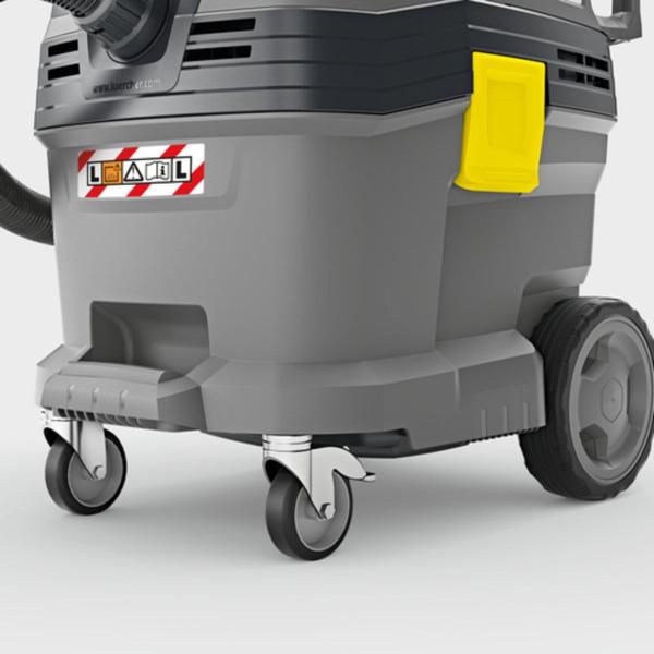 Karcher NT 30/ 1 Tact víceúčelový průmyslový vysavač,  1380 W,  30 l,  69 dB,  74 l/ s,  PES filtr,  kovová kola2