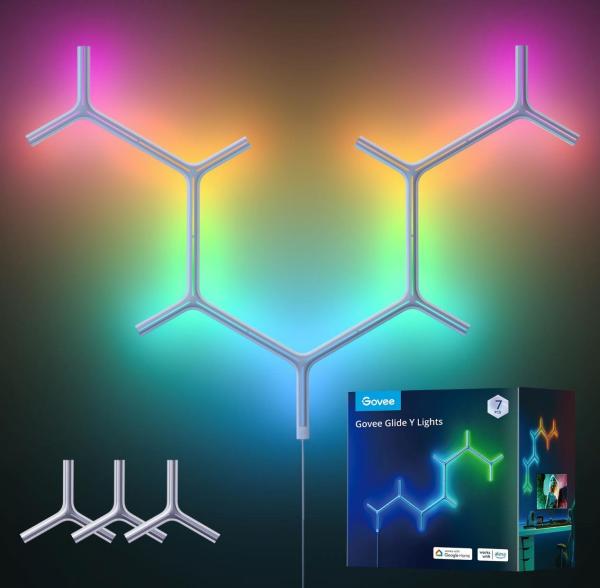 Govee LED RGBIC Y Shape Light Panel - 7ks6