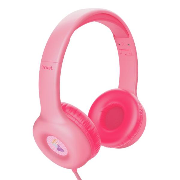 TRUST sluchátka Nouna Kids Headphones,  Růžová4