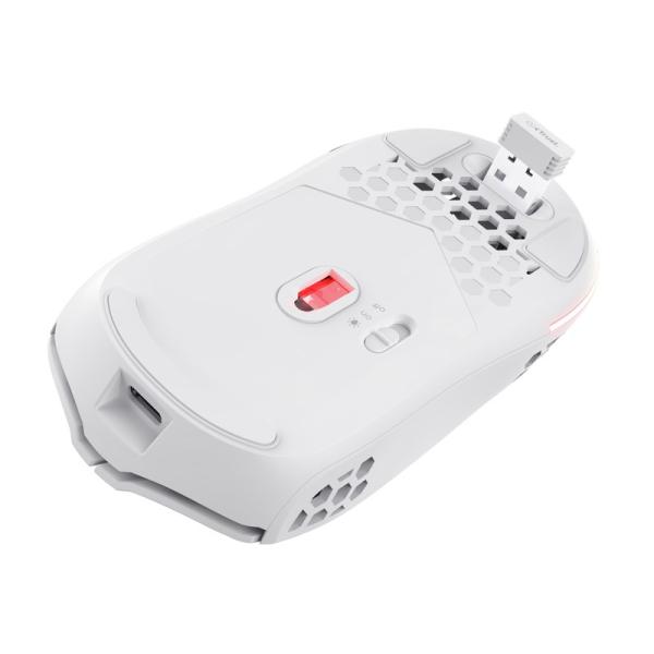 TRUST bezdrátová myš GXT 929W Helox Lightweight,  RGB,  Bílá2
