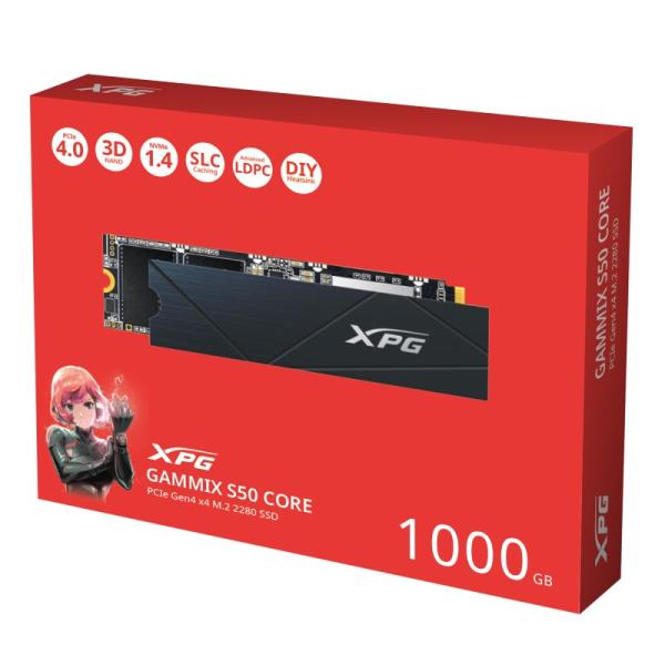 ADATA SSD 1TB XPG GAMMIX S50 Core,  PCIe Gen4x4,  M.2 2280,  (R:3500/  W:2200MB/ s)4