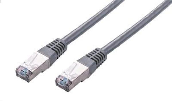 C-TECH kabel patchcord Cat5e,  FTP,  šedý,  15m