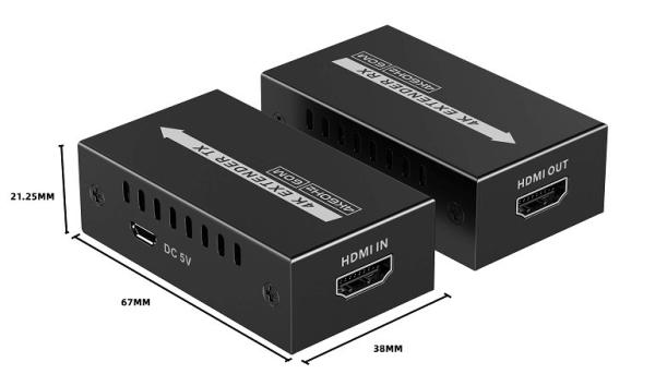 PremiumCord RJ45 na HDMI extender přes Cat6/ 6a/ 7 4Kx2K@60Hz na 60m4