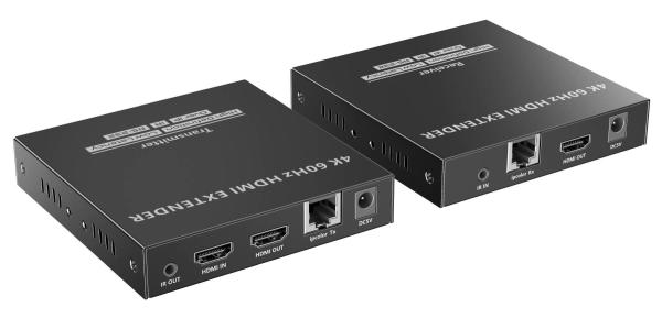 PremiumCord HDMI extender na 120m přes LAN,  nekompresovaný,  4K@60Hz,  přes IP2