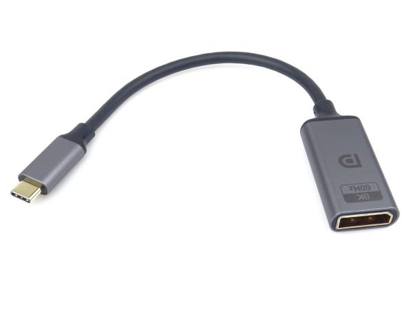 PremiumCord adaptér USB-C na DisplayPort DP1.4 Male/ Female 8K@60Hz a 4k@120Hz 20cm1