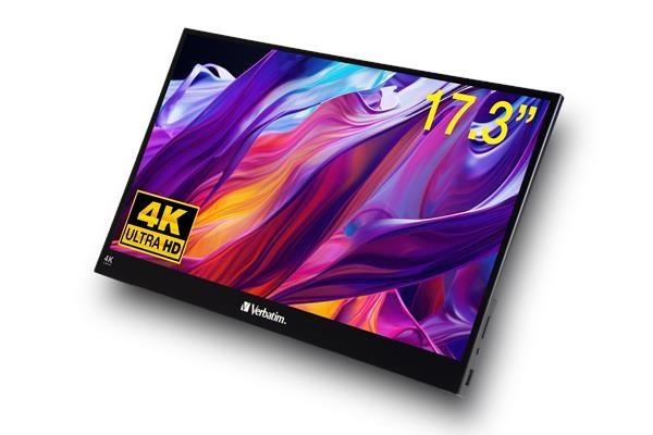 Verbatim PM-17-4K Přenosný dotykový monitor 17, 3",  4K Ultra HD,  Metal Housing