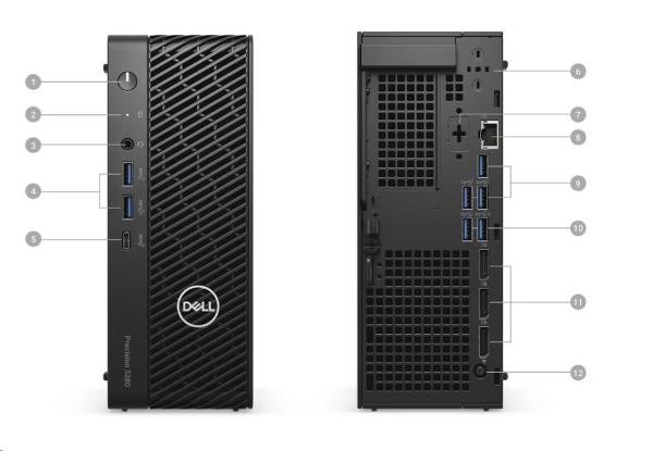 DELL PC Precision 3280 CFF/ TPM/ i7-14700/ 16GB/ 512GB SSD/ Nvidia T1000/ 280W/ vPro/ Kb/ Mouse/ W11 Pro/ 3Y PS NBD2