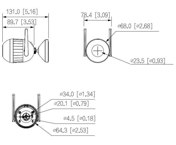 DAHUA IPC-F4CP-PV-0360B,  4MPx,  CMOS 1/ 3",  objektiv 3, 6 mm,  DWDR,  IP670