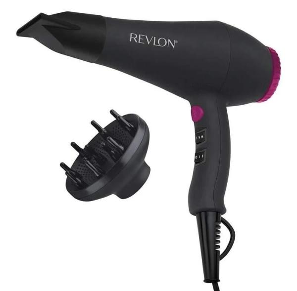 Revlon Smooth Brilliance RVDR5251E fén na vlasy,  2000 W,  2 rychlosti,  3 teploty,  2 nástavce,  černý2