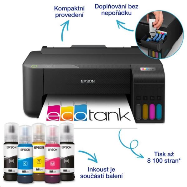 EPSON tiskárna ink EcoTank L1230,  5760x1440dpi,  A4,  33ppm,  USB4