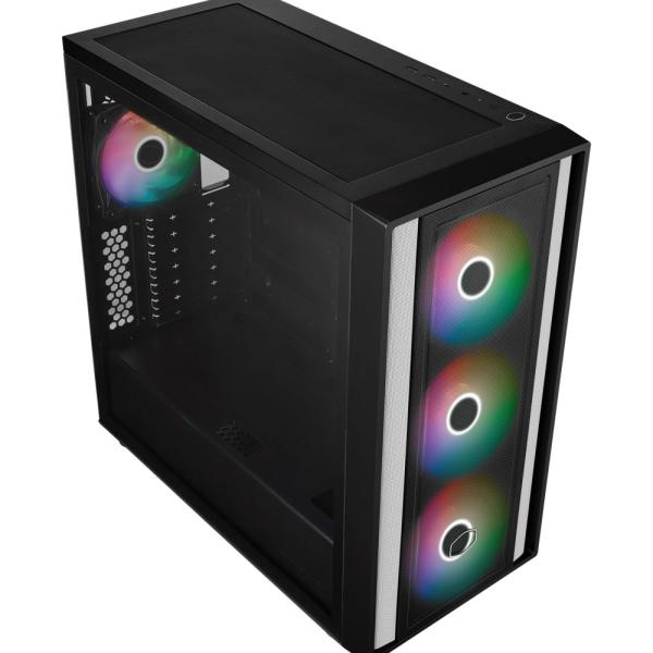 Cooler Master case MasterBox 600,  bez zdroje,  3x 140mm ARGB Fan,  1x 120mm ARGB Fan,  černá1