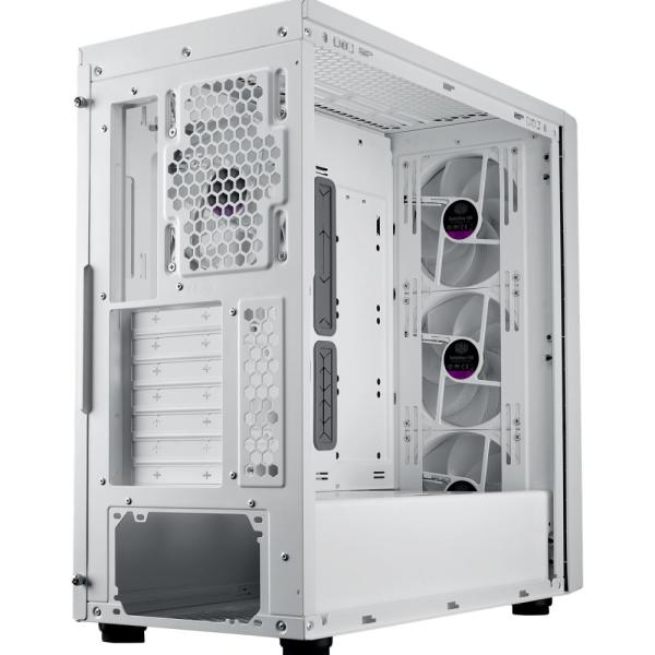 Cooler Master case MasterBox 600,  ATX,  Průhledná bočnice,  3x 140mm ARGB Fan,  1x 120mm ARGB Fan,  ARGB Hub,  Bílá4
