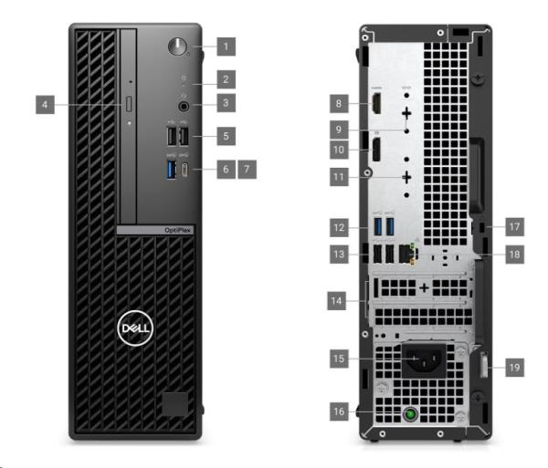 DELL PC OptiPlex 7020 SFF/ 180W/ TPM/ i3 14100/ 8GB/ 256GB SSD/ Integrated/ WLAN/ vPro/ Kb/ Mouse/ W11 Pro/ 3Y PS NBD4