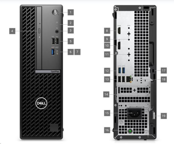 DELL PC OptiPlex 7020 SFF/ 180W/ TPM/ i5 14500/ 8GB/ 256GB SSD/ Integrated/ WLAN/ vPro/ Kb/ Mouse/ W11 Pro/ 3Y PS NBD4