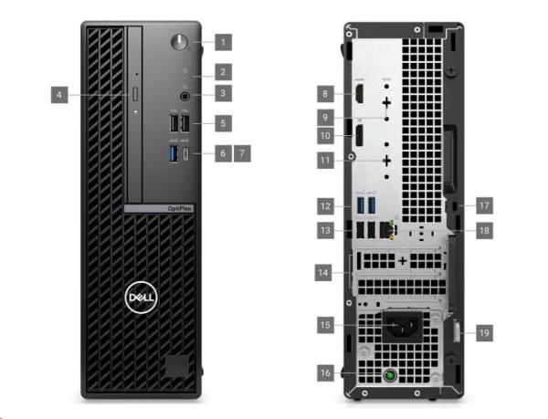 DELL PC OptiPlex 7020 SFF/ 180W/ TPM/ i3 14100/ 8GB/ 512GB SSD/ Integrated/ WLAN/ vPro/ Kb/ Mouse/ W11 Pro/ 3Y PS NBD4