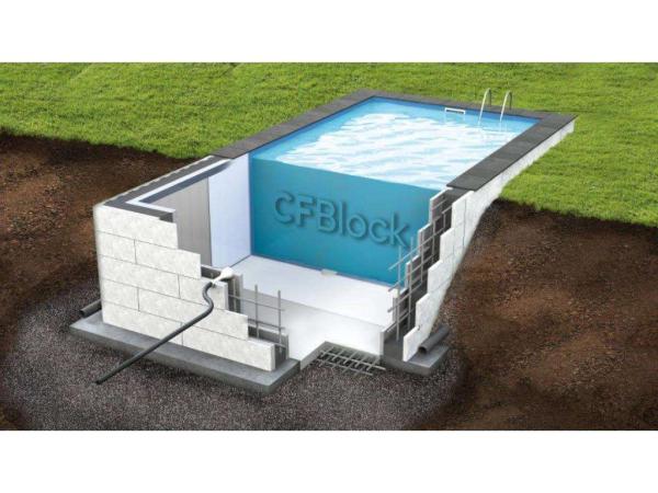 Kompletní bazénový set CF BLOCK DELUXE 7, 0 x 3, 5 x 1, 5 m  0, 8 mm - šedá fólie4