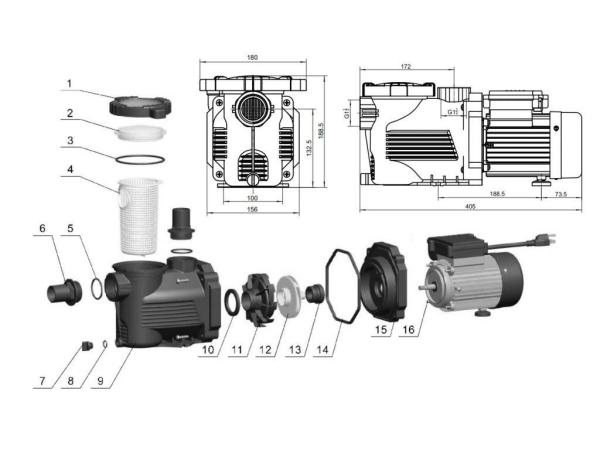 Čerpadlo pískové filtrace Planet Pool SFA 8 - 550W6