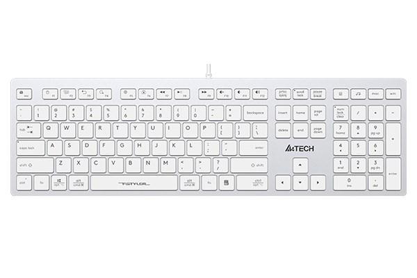 A4tech Klávesnice FX50,  kancelářská klávesnice,  membránová,  bezdrátová,  CZ/ SK,  Bílá