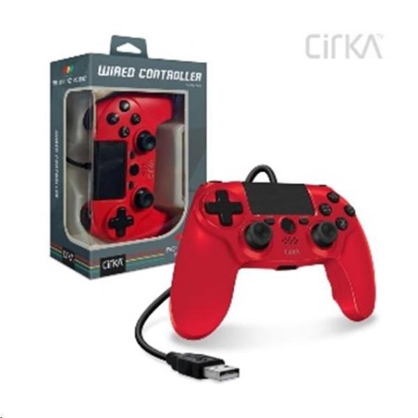Cirka NuForce Wired Game Controller for PS4/ PC/ Mac (Red)