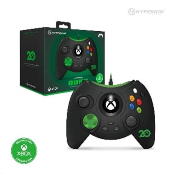 Hyperkin Duke Wired Controller for Xbox Series|One/ Win 11|10 (Xbox 20th Black) Licensed by Xbox