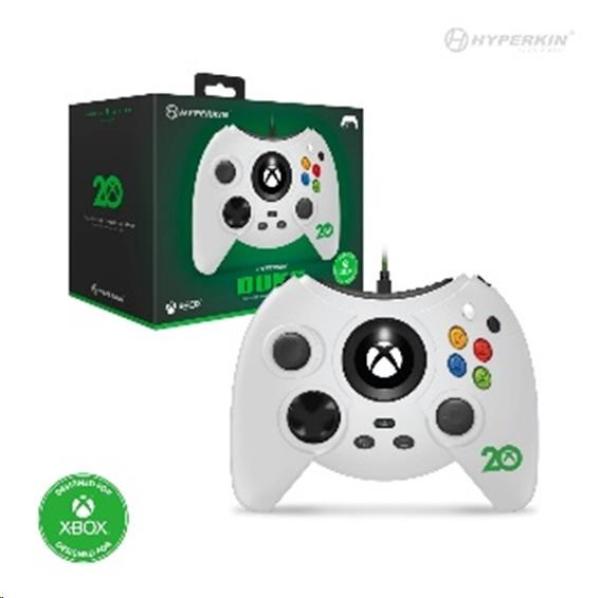 Hyperkin Duke Wired Controller for Xbox Series|One/ Win 11|10 (Xbox 20th White) Licensed by Xbox