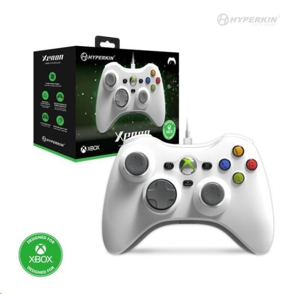 Hyperkin Xenon Wired Controller for Xbox Series|One/ Win 11|10 (White) Licensed by Xbox