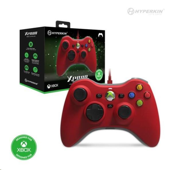 Hyperkin Xenon Wired Controller for Xbox Series|One/ Win 11|10 (Red) Licensed by Xbox