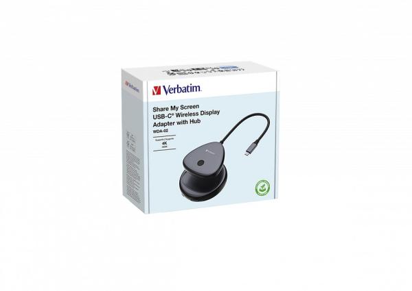 VERBATIM Display Adapter WDA-02 Share My Screen 4K,  USB-C hub4