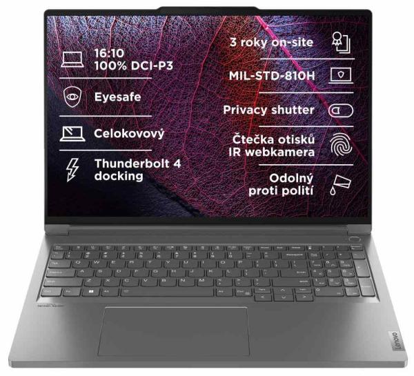 LENOVO NTB ThinkBook 16p G5 - i9-14900HX, 16" 3.2K 165Hz, 32GB, 1TBSSD, RTX4060 8GB, FHD+IRcam, W11P