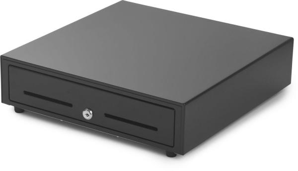 POŠKOZENÝ OBAL - Capture High quality cash drawers - 410mm Black,  vč. kabelu RJ12