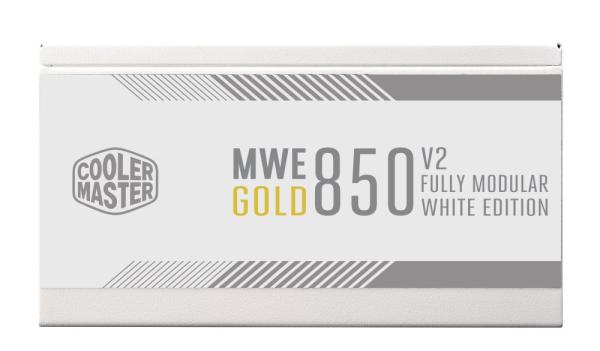 Cooler Master zdroj MWE 850 Gold V2,  Modularní,  120mm,  80+ Gold,  bílá3