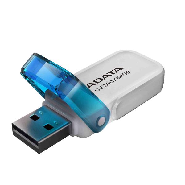 ADATA Flash Disk 64GB UV240, USB 2.0, bílá