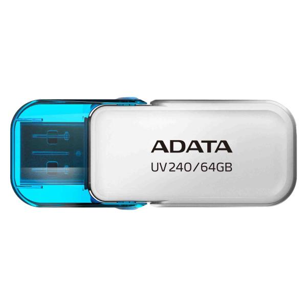 ADATA Flash Disk 64GB UV240,  USB 2.0,  bílá1