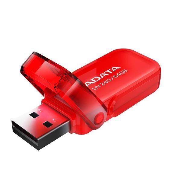 ADATA Flash Disk 64GB UV240,  USB 2.0,  červená1