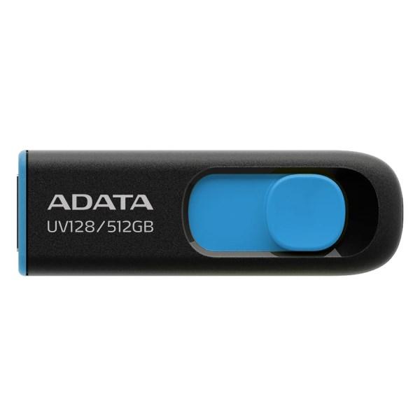 ADATA Flash Disk 512GB UV128, USB 3.2, černo-modrá