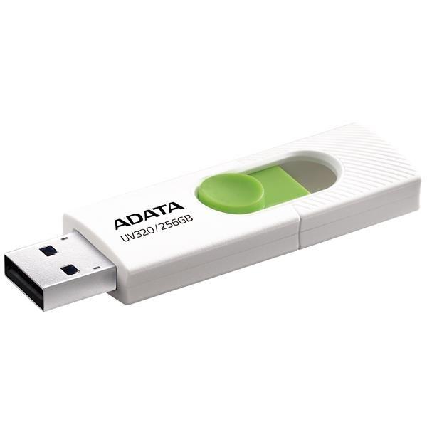 ADATA Flash Disk 256GB UV320,  USB 3.2,  bílo-zelená1