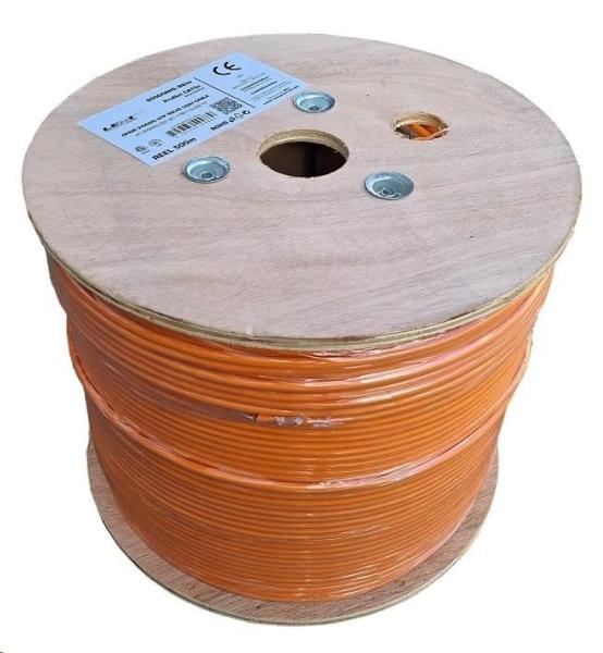 UTP kabel LEXI-Net Cat5E, drát, LS0H (B2ca s1a, d0, a1), oranžový, 500m, cívka
