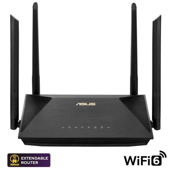 ASUS RT-AX52 (AX1800) Router,  Dual Band WiFi 6,  Extendable Router