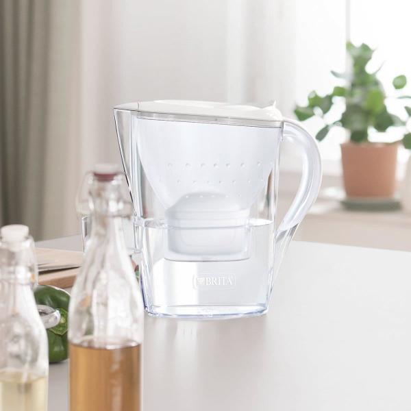 Brita Marella Cool white + 6 Maxtra Pro All-In-1 filtrační konvice,  2, 4 l,  indikátor výměny filtru,  6x filtrační patrona3