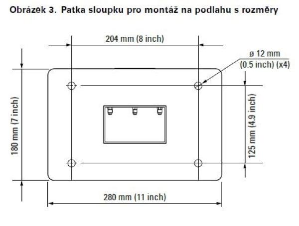 Eaton Stojan na montáž nabíjacej stanice na podlahu, pre 1 nabíjaciu stanicu GMB alebo GMH2