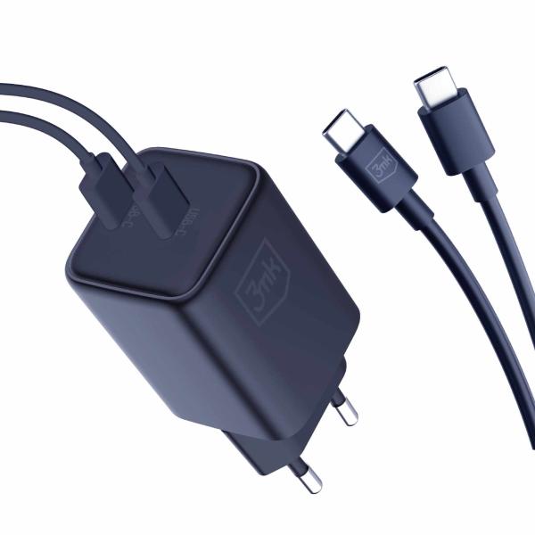 3mk Hyper Charger PD 45W+USB Cable C to C Black2